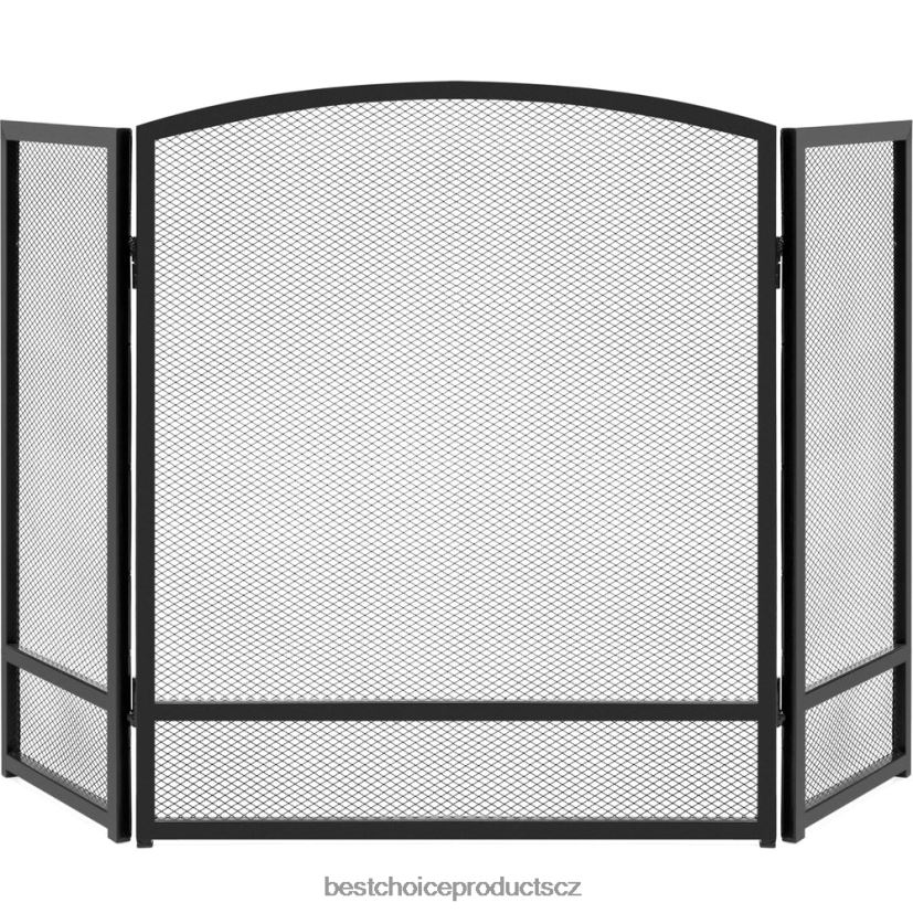 Best Choice Products 3panelová jednoduchá krbová zástěna z ocelové sítě s opotřebovanou povrchovou úpravou doplněk Černá FF2286660 Best Choice Products 3panelová jednoduchá krbová zástěna z ocelové sítě s opotřebovanou povrchovou úpravou doplněk Černá FF2286660