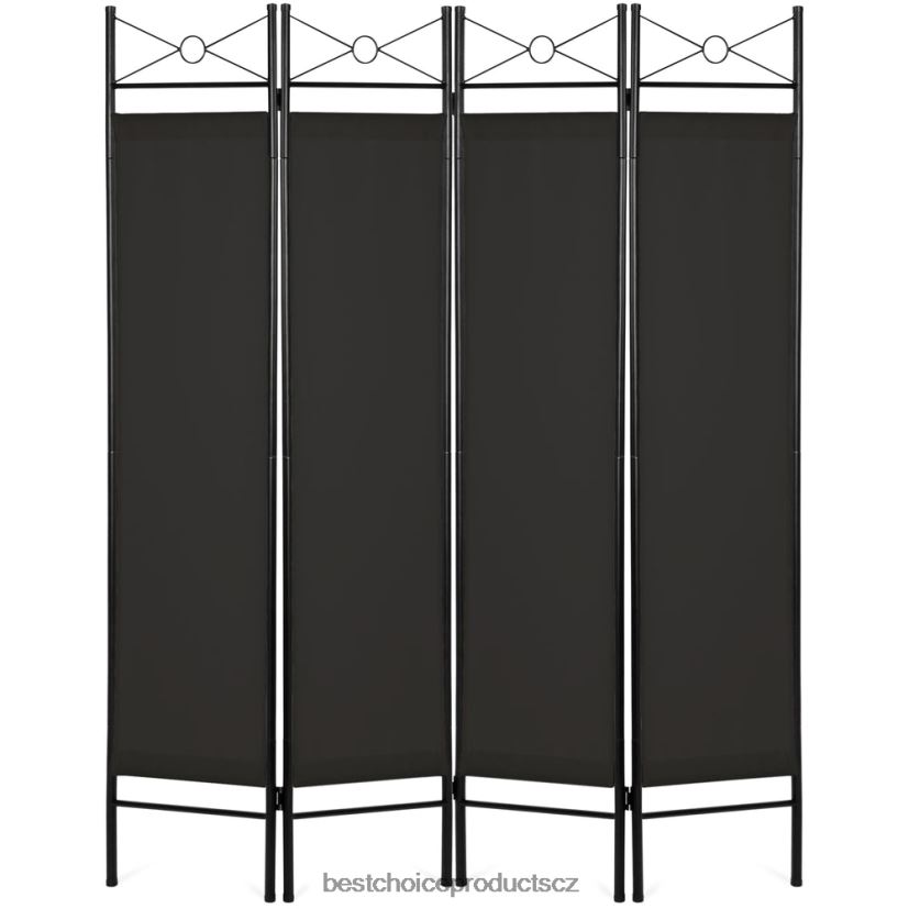 Best Choice Products 4panelová skládací zástěna pro ochranu soukromí rozdělující dekoraci místnosti, 6 stop doplněk Černá FF2286659 Best Choice Products 4panelová skládací zástěna pro ochranu soukromí rozdělující dekoraci místnosti, 6 stop doplněk Černá FF2286659