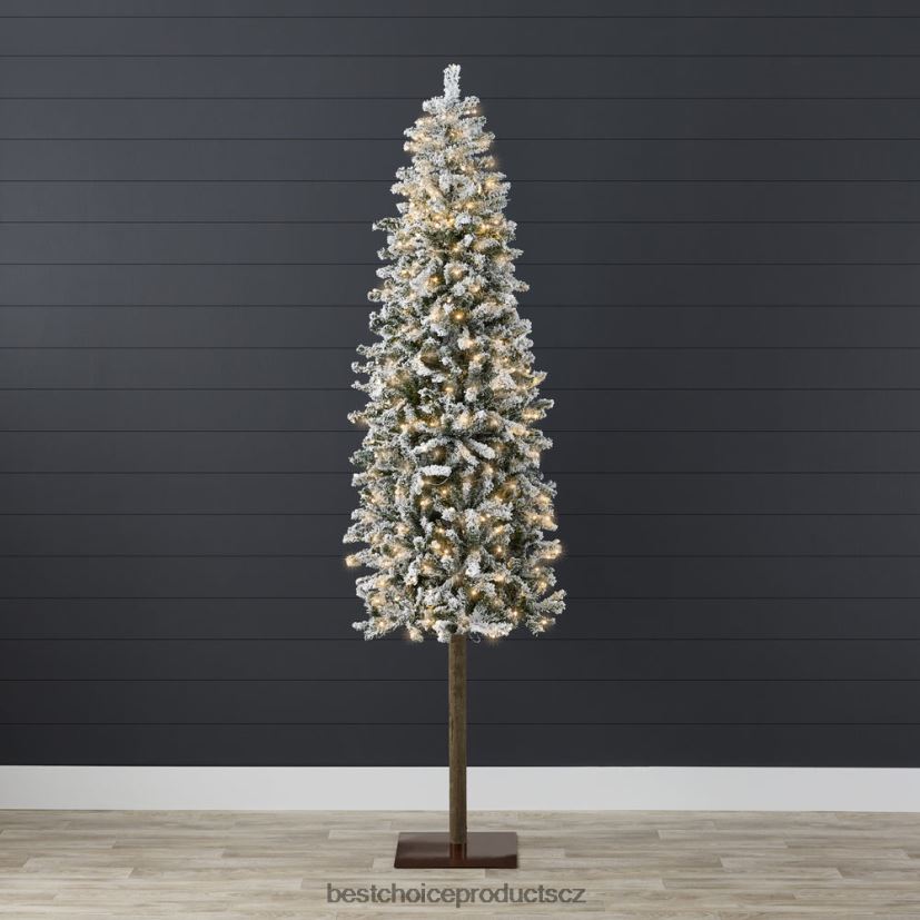 Best Choice Products předsvícený sněhem sesypaný alpský tenký vánoční stromeček s LED světly, stojan sezónní krása FF2286159 Best Choice Products předsvícený sněhem sesypaný alpský tenký vánoční stromeček s LED světly, stojan sezónní krása FF2286159